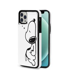 [신품] 대응 iPhone 13 Pro 케이스 귀여운 수첩형 가죽 카드 수납 얇은 스탠드 기능 캐릭터 귀엽다