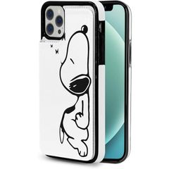 [신품] 대응 iPhone 14 용 케이스 귀여운 수첩형 가죽 카드 수납 얇은 스탠드 기능 캐릭터 귀엽다