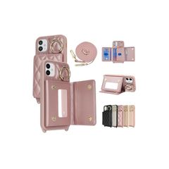 [신품] CLICSUN iPhone 11용 케이스 숄더 배면 카드 수납 아이후온 11 휴대 케이스 PU 레더 스마트폰 케이스