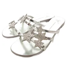 ジュゼッペザノッティデザイン GIUSEPPE ZANOTTI DESIGN サンダル 37 シューズ スター ラインストーン メタリック シルバーカラー /AE ■GY19のサムネイル
