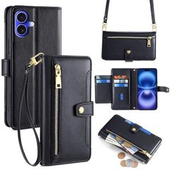 [신품] Cacheluna 수첩형 케이스 숄더 케이스 iphone 수첩형 숄더 케이스 레더 for iPhone 16 대각선 걸고와 소지- 스마트폰 케이스 지갑형 대응 아이폰 촉감 좋은 편리
