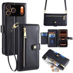 [신품] Cacheluna 수첩형 케이스 숄더 케이스 iphone 수첩형 숄더 케이스 가죽 for iPhone 17 Pro Max 대각선 걸이와 소지- 스마트폰 케이스 지갑형 대응 아이폰 촉감 좋은 편리