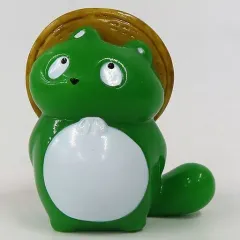 【中古】トレーディングフィギュア 緑 「ぼんやり子だぬきソフビフィギュア2」