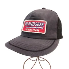 ハイドアンドシーク HIDE and SEEK HIDE SEEK RACING TEAM メッシュキャップ ワッペン フェード 紺 ネイビー /JS ■GY03のサムネイル