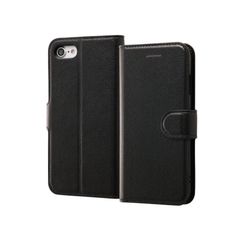 [신품] iPhone SE용 케이스 iPhone SE2 수첩형 수첩형 케이스 레이아웃 내충격 충격 흡수 카메라 보호 렌즈 보호 네 모서리 가드 미끄럼 방지 지문 방지 더러워지기 어려운 스트랩 홀 첨부 무선 충전 대응 Qi 충전 대응 정밀 설계 세련된
