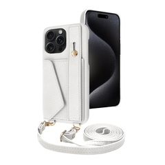 [신품] 시즈카 윌 iPhone 15 Pro Max 용 케이스 숄더 커버 숄더 스트랩 아이 펀데 5 숄디 스트리트 모드 1 개들이 스노우 화이트