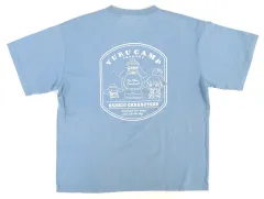 【中古】Tシャツ 志摩リン＆シナモロール コラボTシャツ スカイブルー LLサイズ 「ゆるキャン△ SEASON3×サンリオキャラクターズ×しまむら」のサムネイル