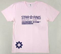 [중고] T셔츠(캐릭터) 스타 핑크 T셔츠 M사이즈 [STAR☆ANIS 아이카츠! 스페셜 LIVE TOUR 2015 SHINING STAR*]
