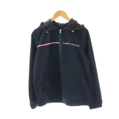 トミーヒルフィガー TOMMY HILFIGER マウンテンパーカー ナイロンジャケット ジップアップ フード M ネイビー /HK ■GY06