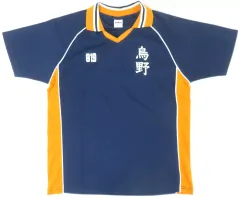 【中古】Tシャツ 烏野高校 ユニフォームタイプ襟付きTシャツ ブラック Lサイズ 「ハイキュー!!×しまむら」 オンラインストア限定