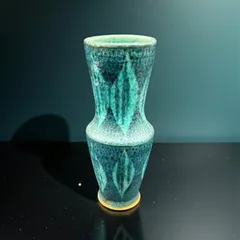 時代物 花瓶 緑釉 一輪挿し 壺 フラワーベース 花入れ 丸壺 花器 陶器 古美術 骨董品 アンティーク