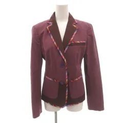 エトロ ETRO テーラードジャケット ブレザー 柄切替 40 紫 パープル /FF ■GY18のサムネイル