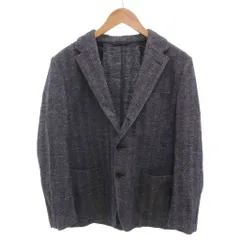 ランズエンド LANDS' END テーラードジャケット シングル ウール ヘリンボーン 紺 ネイビー グレー /YJ ■GY12のサムネイル
