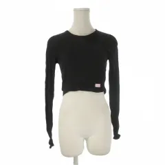 アレキサンダーワン ALEXANDER WANG bodywear カットソー リブ 長袖 クロップド M 黒 ブラック /CK11 ■GY99のサムネイル