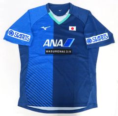[Used] Clothing & Accessories: Japan Table Tennis National Team Game Shirt (Replica), 2020 Model, Dress Navy, Size L