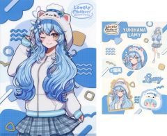 [중고] 상품 세트 눈꽃 라미 A4 클리어 파일 & 스티커 [가상 유튜브 홀로 라이브 Lovely Okaburi Mascot Series vol.3]