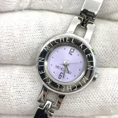 動作未確認　MICHEL KLEIN ミッシェルクラン　1N01-0CZ0　クォーツ腕時計　パープル文字盤のサムネイル