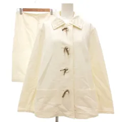 ランバン LANVIN セットアップ シャツジャケット リボン タイトスカート ミニ丈 40 38 白 ホワイト /NU ■GYのサムネイル
