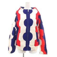 ツモリチサト TSUMORI CHISATO コットン ブルゾン O&Oポコポコストライプ トリコロール 2 白 赤 青 /UO ■GY18のサムネイル
