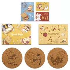[중고] 식기 총 6종 세트 런천 매트 코스터 어소트 [이치반 복권 나츠메 친구장 냥코 선생 버거] E상