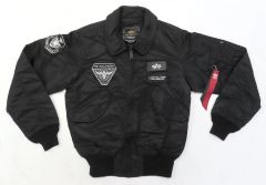 [중고] 아우터웨어 SHOCKER 모델 플라이트 재킷 블랙 M 사이즈 [신 가면 라이더 × ALPHA INDUSTRIES]