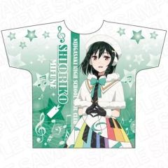 [중고] 의류 미후네 栞子(Colorful Dreams! Colorful Smiles! Ver) 풀 그래픽 티셔츠 화이트 × 그린 L 사이즈 [러브라이브! 니지가사키 학원 스쿨 아이돌 동호회]