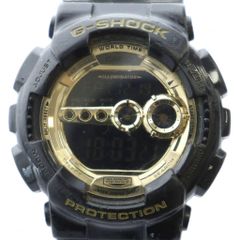 G-SHOCKジーショック GD-100GB 人気金黒三つ目 反転液晶 - メルカリ