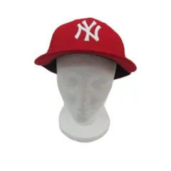 ニューエラ NEW ERA 帽子 ベースボールキャップ ニューヨークヤンキース 8 63.5㎝ 赤 ロゴ刺繍 /SY30 ■GY99
