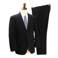 ま*ん様 【極美品】DORMEUIL Smart ダブルスーツ ネイビー ストラ