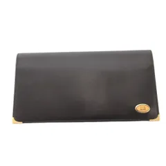 ダンヒル dunhill 二つ折り財布 長財布 札入れ レザー ロゴ 黒 ブラック /FF ■GY18