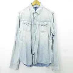 【三重本店】 中古 DIESEL | ディーゼル コットンリネンデニムシャツ 長袖シャツ A62226170 ブルー サイズ：XL 【102】