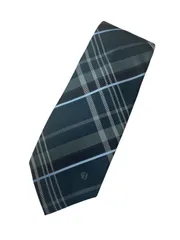 【管理番号-P】BLACK LABEL CRESTBRIDGE ブラックレーベル ブリティッシュチェック柄 ネクタイ グリーン系 中古 現状品