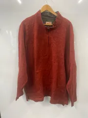 タ543⚫︎WrangIer⚫︎ラングラー⚫︎ニット⚫︎ハーフジップ⚫︎長袖⚫︎ユニセックス⚫︎メンズ⚫︎size２×L⚫︎赤茶のサムネイル