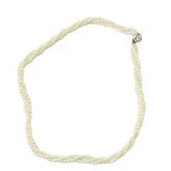ネックレス 淡水パール 真珠 3mm SILVER金具 白 ホワイト /KW ■GY11