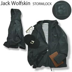 【定番】 ジャックウルフスキン Jack Wolfskin ストームロック STORMLOCK マウンテン パーカー ウィンド ジャケット ジャンパー L グレー アウトドア ウェア メンズ