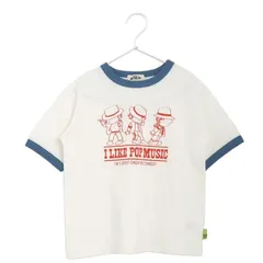 《新品》半袖リンガーTシャツ 80 100 110 120㎝ ネイビーブルー メイクユアデイ 子供服 半袖 M520122のサムネイル