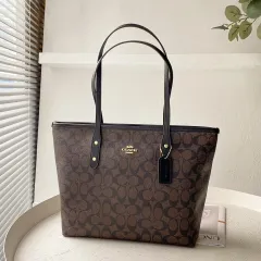 COACH シグネチャー ブラウン トートバッグ
