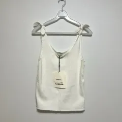 サンドロ SANDRO 白 コーデュロイ リボン ノースリーブのサムネイル