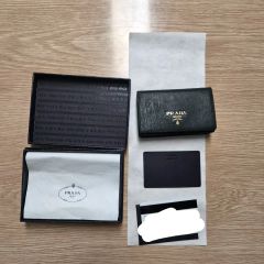 新品未使用品 PRADA プラダ キーケース ナイロン ブラック 箱カード