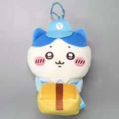 【中古】ぬいぐるみマスコット・ぬいぐるみバッジ ハチワレ 配達員さんなマスコット 「ちいかわ なんか小さくてかわいいやつ」 ちいかわマーケット限定