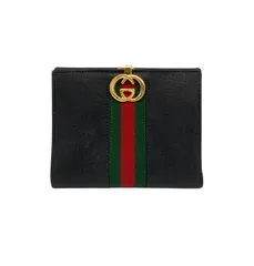 GUCCI グッチ インターロッキングG シェリーライン 2つ折り財布 中古 D4