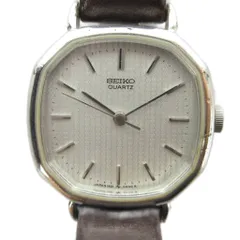 セイコー SEIKO 1421-5240 腕時計 ウォッチ クォーツ ロゴ レザーベルト シルバー色 ■GY18 /MQ
