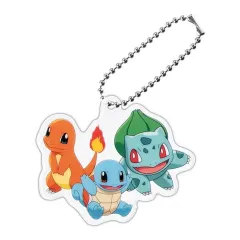 【中古】キーホルダー フシギダネ＆ヒトカゲ＆ゼニガメ 「ポケットモンスター 旅立ちの3匹アクリルスイング」