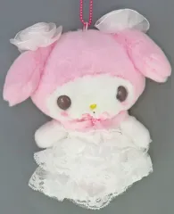 【中古】ぬいぐるみマスコット・バッジ マイメロディ(ホワイト) レディマイメロディデザインシリーズ マスコットホルダー 「サンリオキャラクターズ」