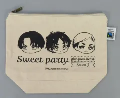 【中古】バッグ エレン・イエーガー＆リヴァイ・アッカーマン＆エルヴィン・スミス ミニポーチ 「進撃の巨人×Escrit Sweet Party～give your heart～ Season3」 宿泊プラン限定特典
