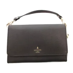 ランバン LANVIN ハンドバッグ ショルダー 2WAYバッグ 手提げ 斜め掛け PVC ロゴ 黒 ブラック /FF ■GY18のサムネイル