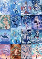 [중고] 포스터 전 16 종 세트 눈 미쿠 올스타즈 A4 클리어 포스터 [이치 반 쿠지 눈 미쿠 ~SNOW MIKU ALL STARS~] S상