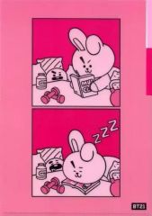 [중고] 클리어 파일 COOKY(정국) 2 포켓 A4 클리어 파일 [BT21]
