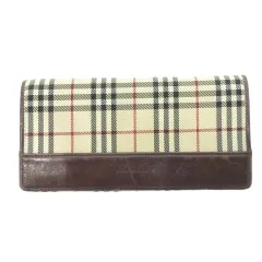バーバリー BURBERRY 長財布 ベージュ ブラウン ノバチェック ロゴ 小銭入れあり がま口 /CK5 ■GY11