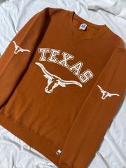 鬼フェード】60's〜70's TEXASロングホーン フロッキー スウェット